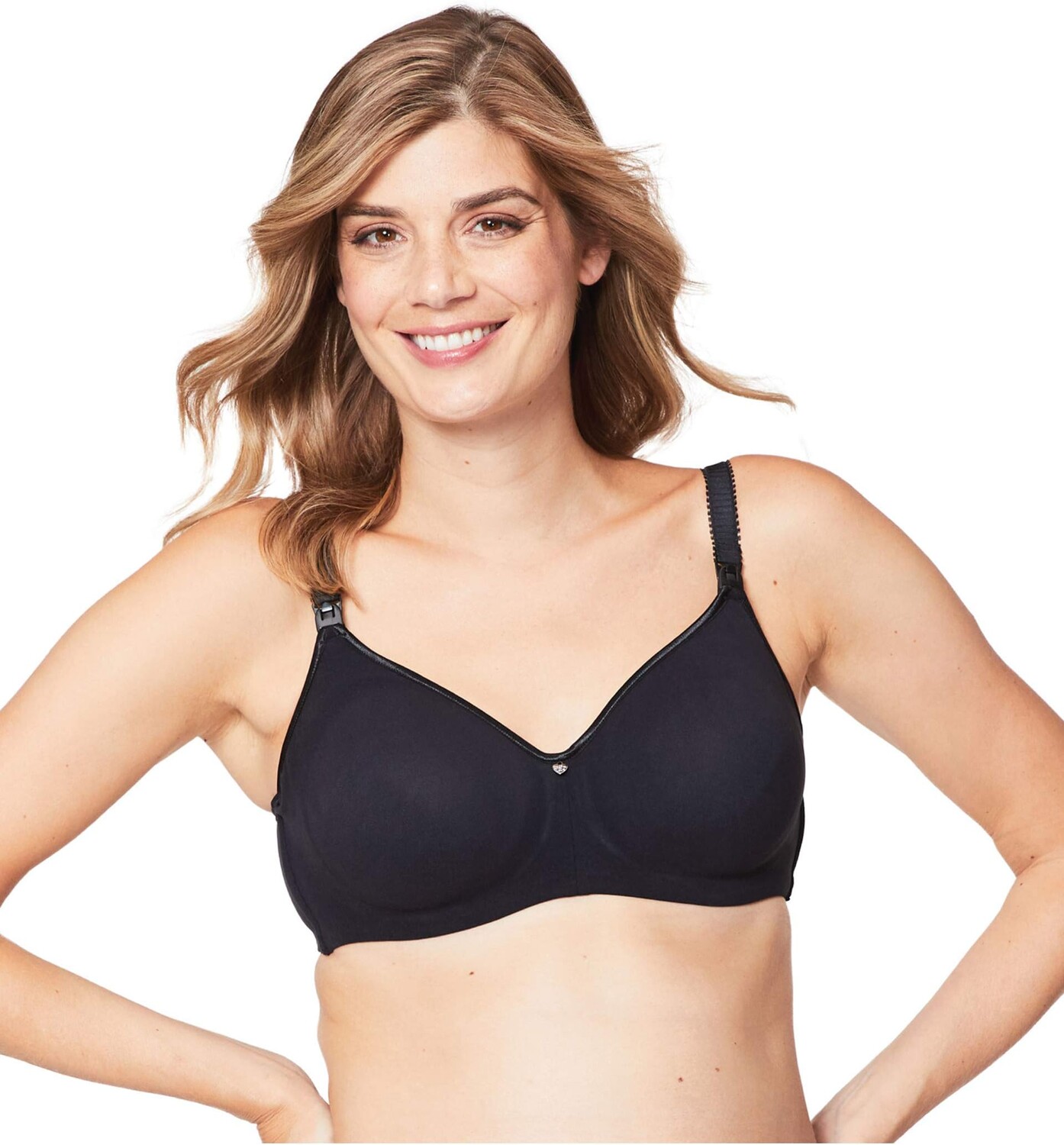 

Бюстгальтер Cake Maternity Nursing Underwire Croissant T-Shirt Maternity Bra Full Coverage, черный