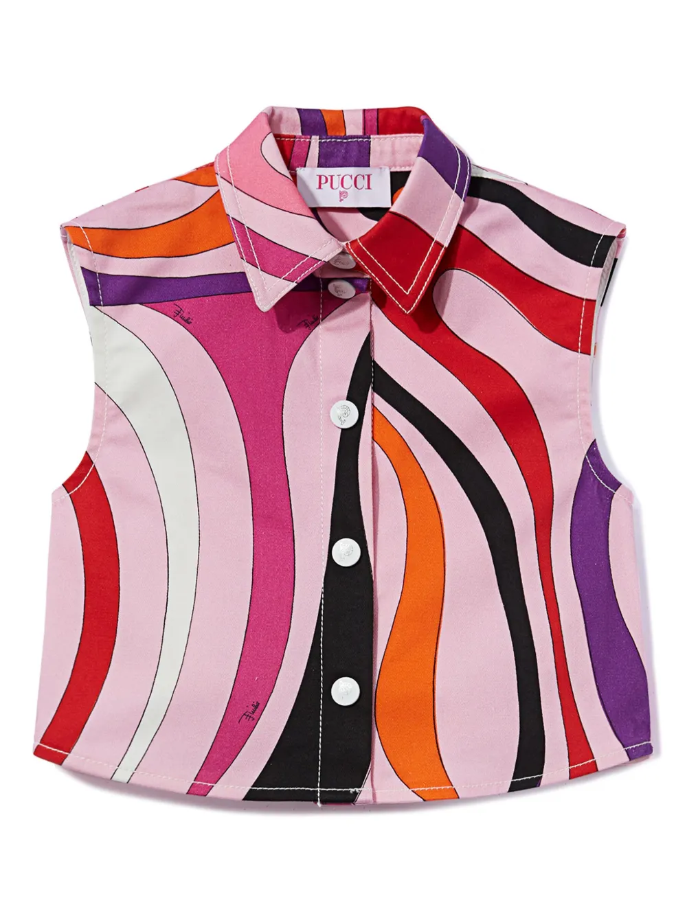 

Рубашка без рукавов с принтом Marmo PUCCI Junior, розовый
