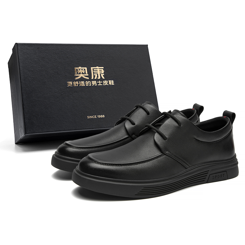 

Туфли AOKANG Dress Shoes Men Low-Top Black