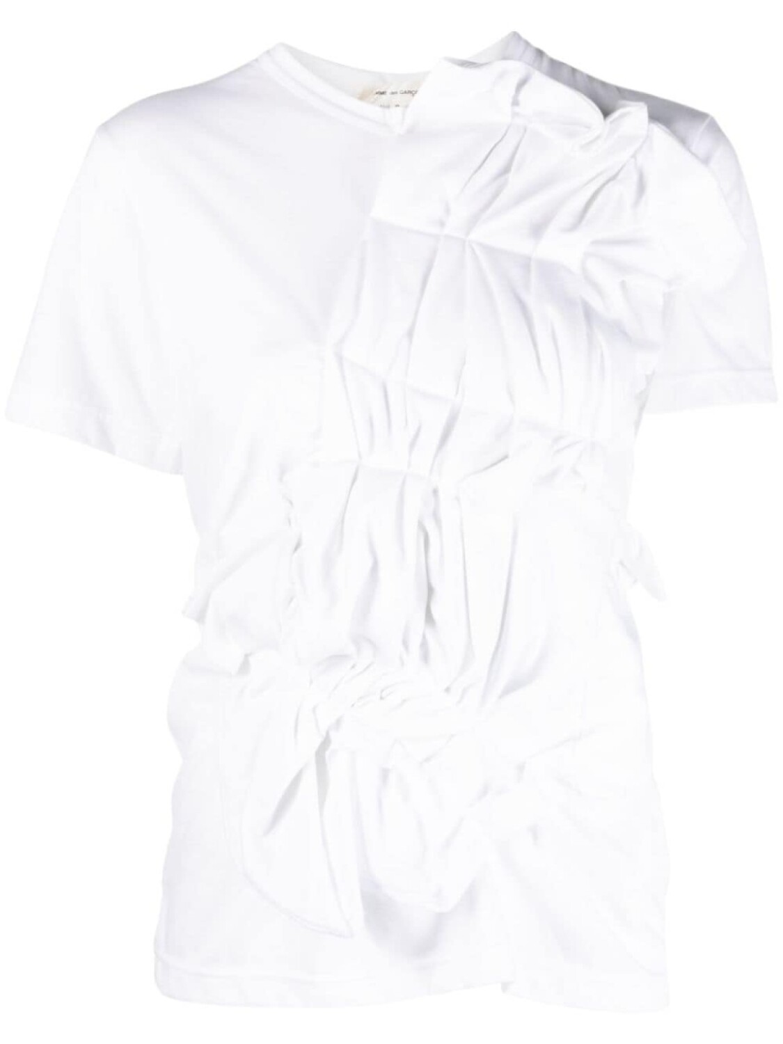 

Comme Des Garçons топ с короткими рукавами и сборками, белый