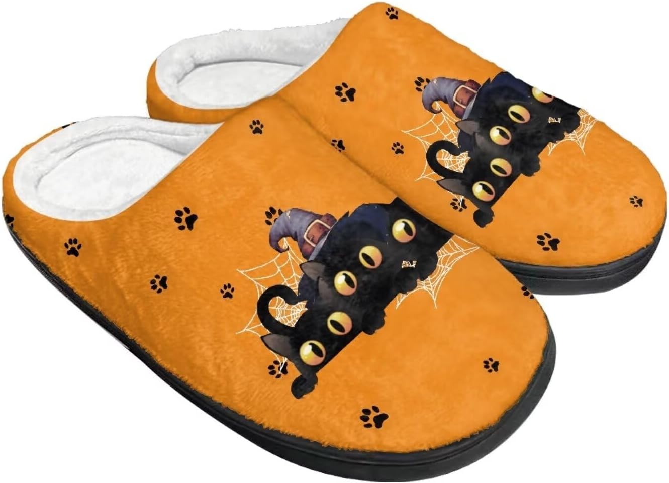 

Домашние тапочки для женщин и мужчин, теплые с эффектом памяти, пушистые тапочки Rweroyiu, черный