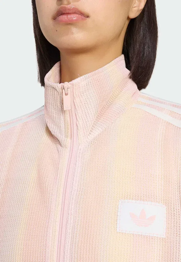 Кардиган вязаный Adidas Originals Summer glow knitted firebird, мультиколор/песочный розовый — фото 3