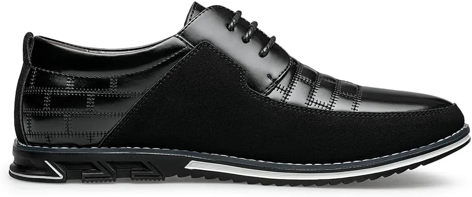 

Мужские классические туфли широкого размера, удобные туфли-слипоны, модные деловые повседневные оксфорды, мягкие лоферы, дерби для работы в офисе, вождения и прогулок DMGYCK, черный