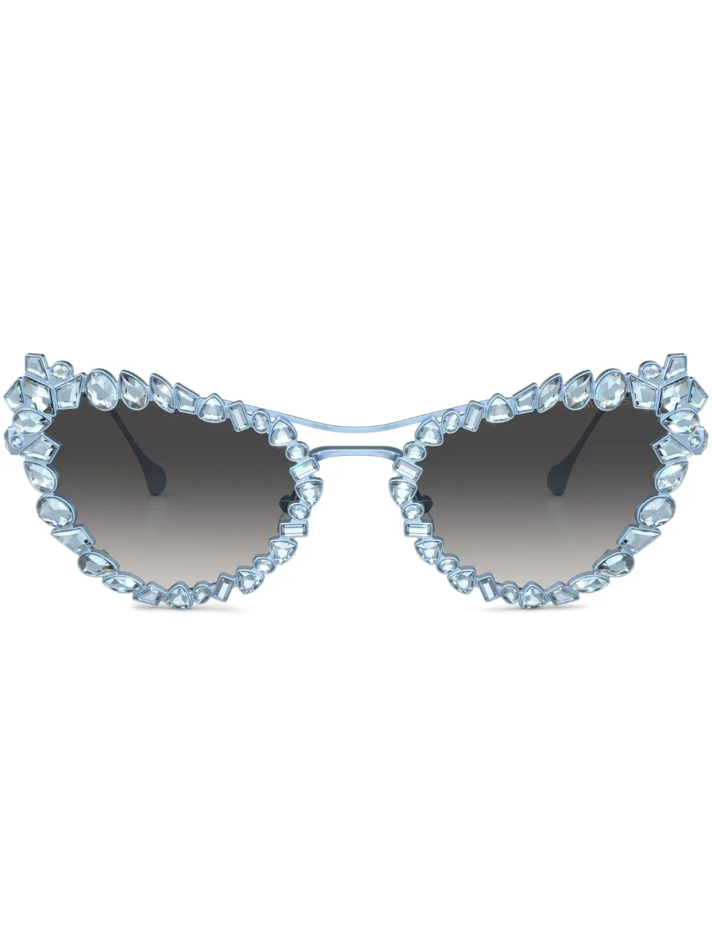 

Солнцезащитные очки-клипоны с кристаллами Swarovski, синий