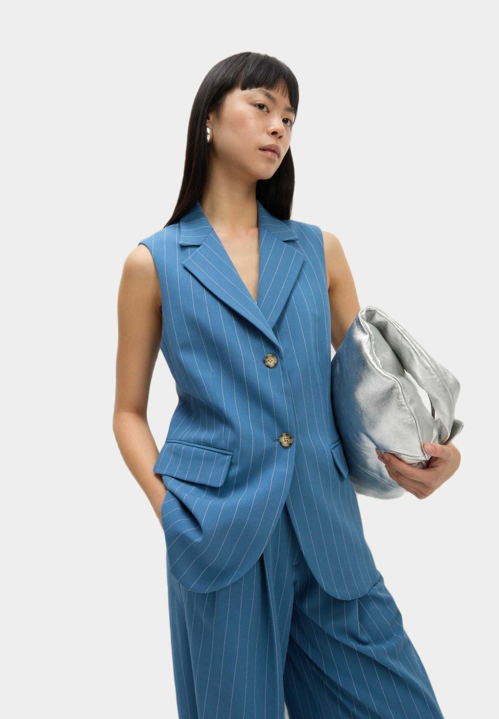 

Жилет PINSTRIPE LONGLINE Marks & Spencer, синий