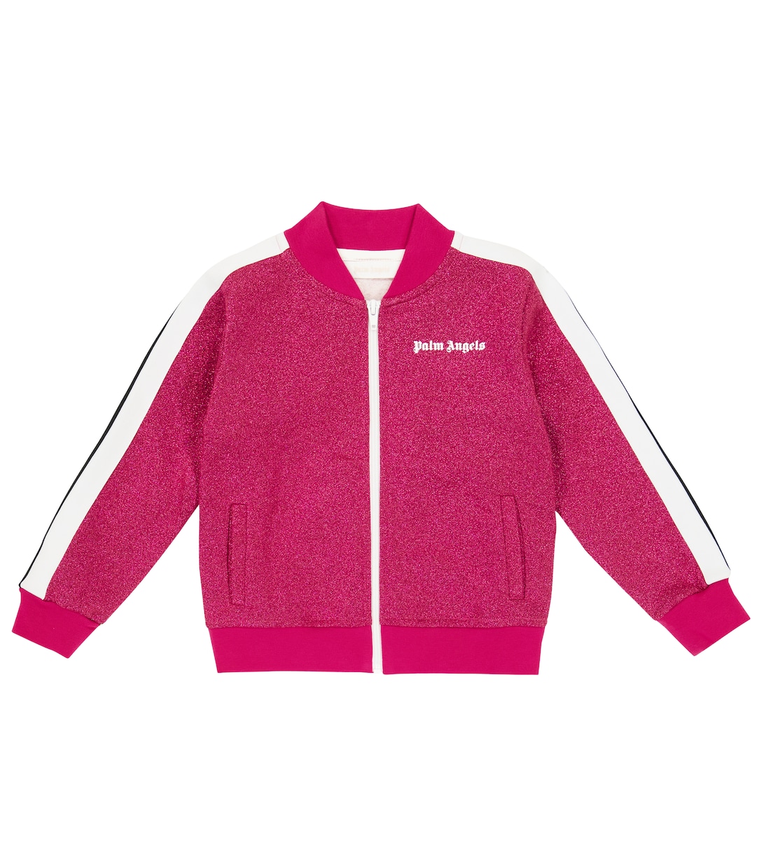 

Толстовка с логотипом на молнии Palm Angels Kids, Fuchsia White