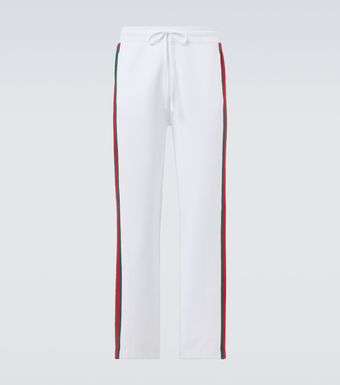 

Брюки из хлопковой смеси Web Stripe Gucci, White/Green/Red
