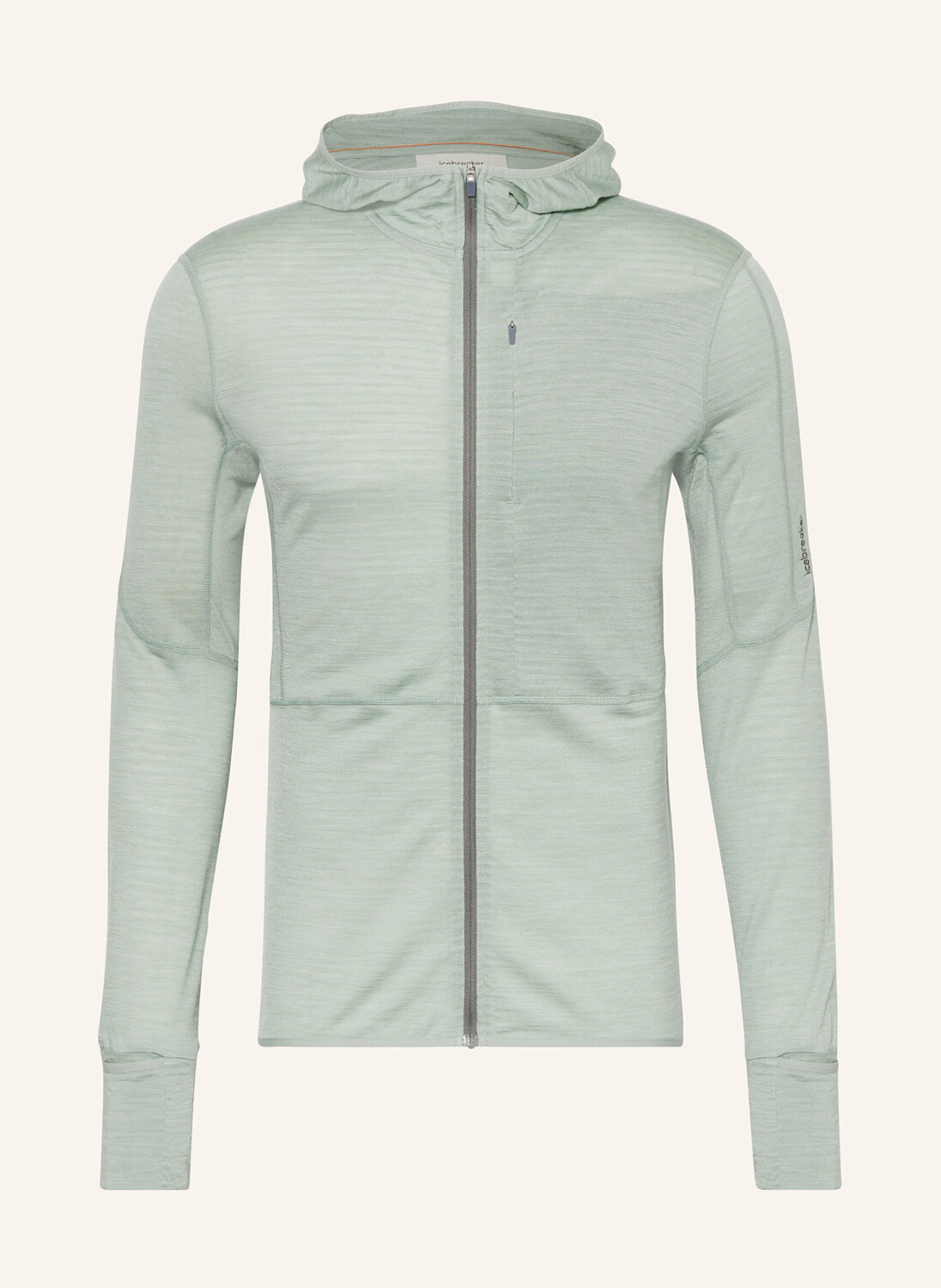 

Промежуточная куртка merino blend realfleece desceder из шерсти мериноса icebreaker, светло-зеленый