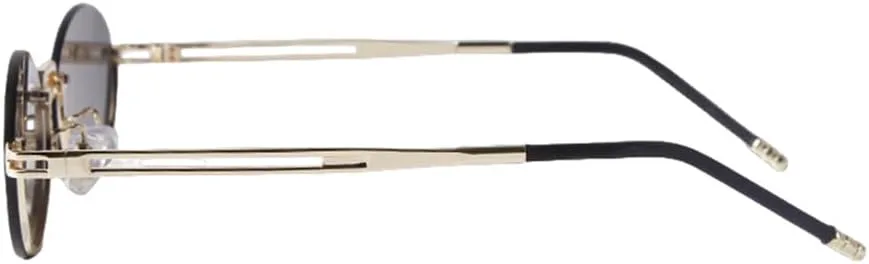 

Модные коричневые круглые овальные солнцезащитные очки без оправы 2027 года для женщин, ретро-очки в форме круга для мужчин, солнцезащитные очки UV400 MTZJH, C2