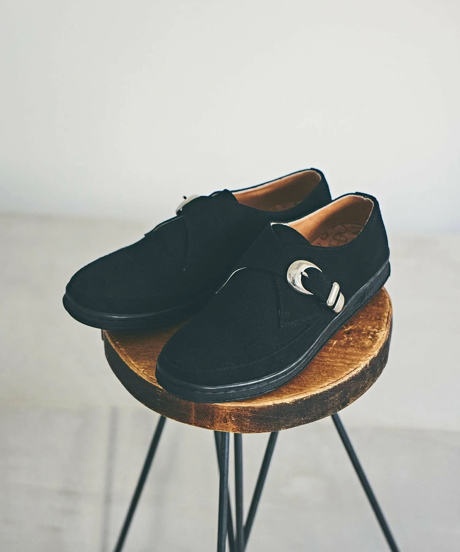 Замшевые туфли-монки Bayflow, Black 19 (Suede)