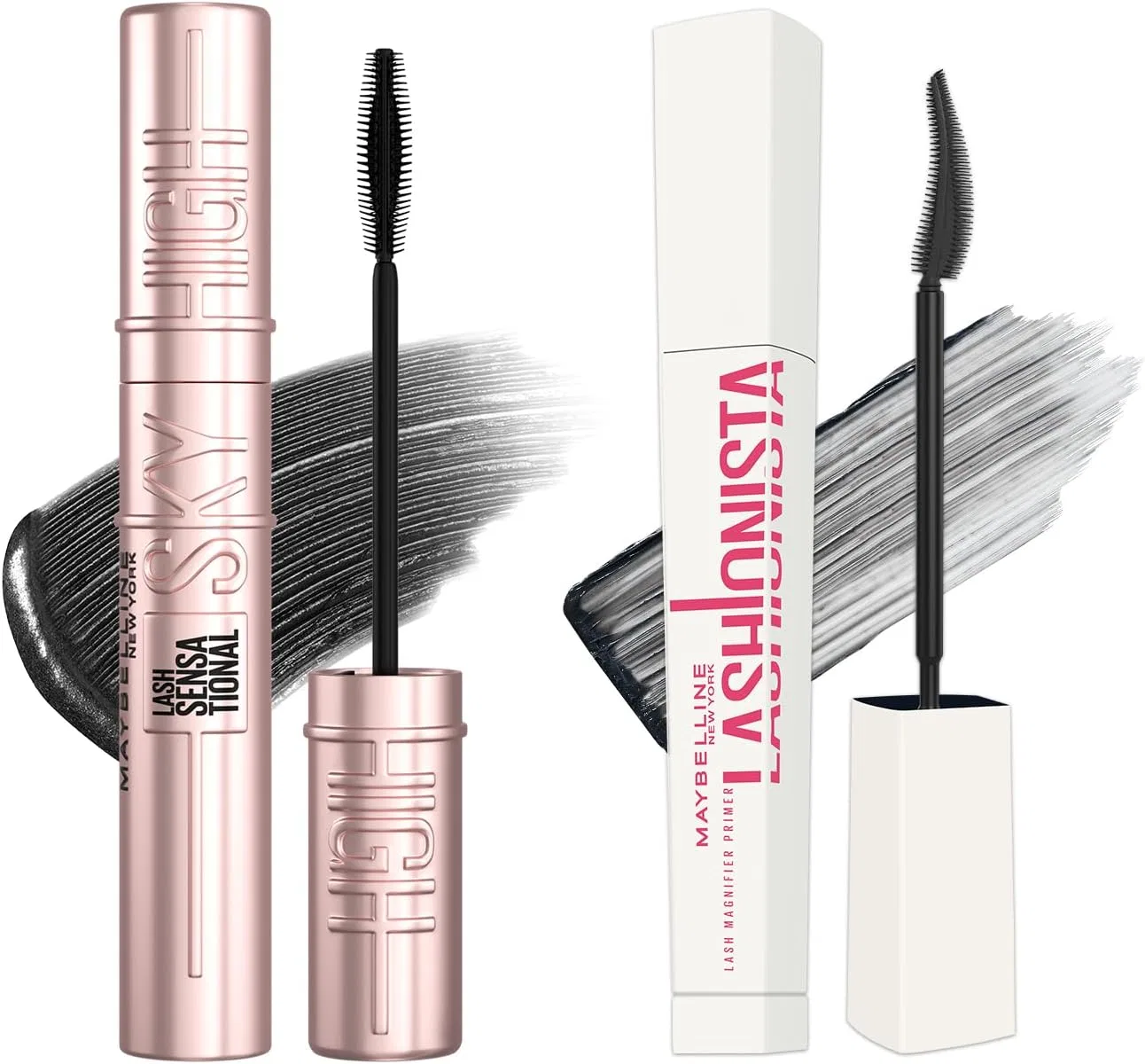 Праймер для ресниц Maybelline Rushnista 01 Black + тушь Sky High 01 Black