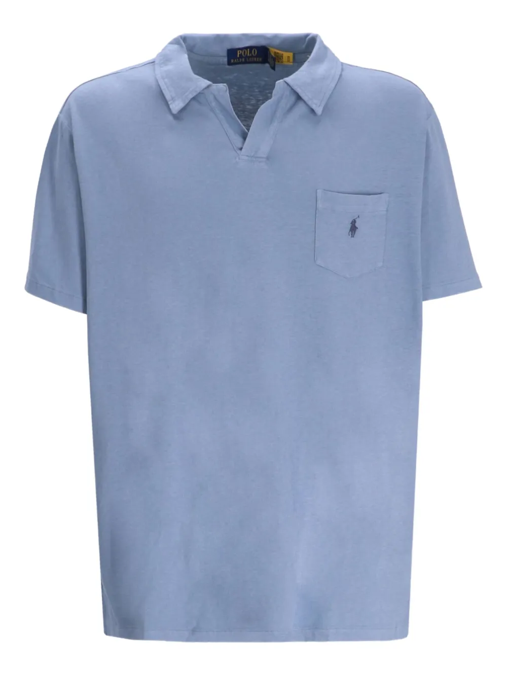 

Рубашка-поло с короткими рукавами и карманом POLO RALPH LAUREN, синий