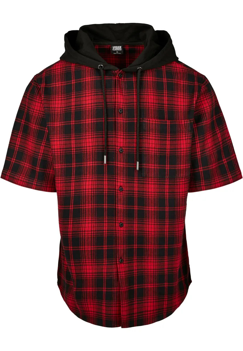 

Рубашка с длинными рукавами URBAN CLASSICS " Urban Classics Men's Hooded Short Sleeve Shirt" (1 шт.), черный
