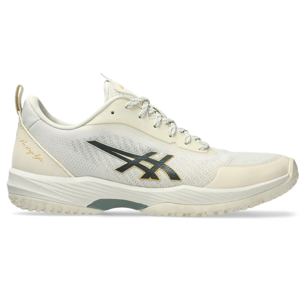 Теннисные кроссовки для грунта «Prestigelyte 5 OC» от ASICS, Birch/Monument Blue — фото 3