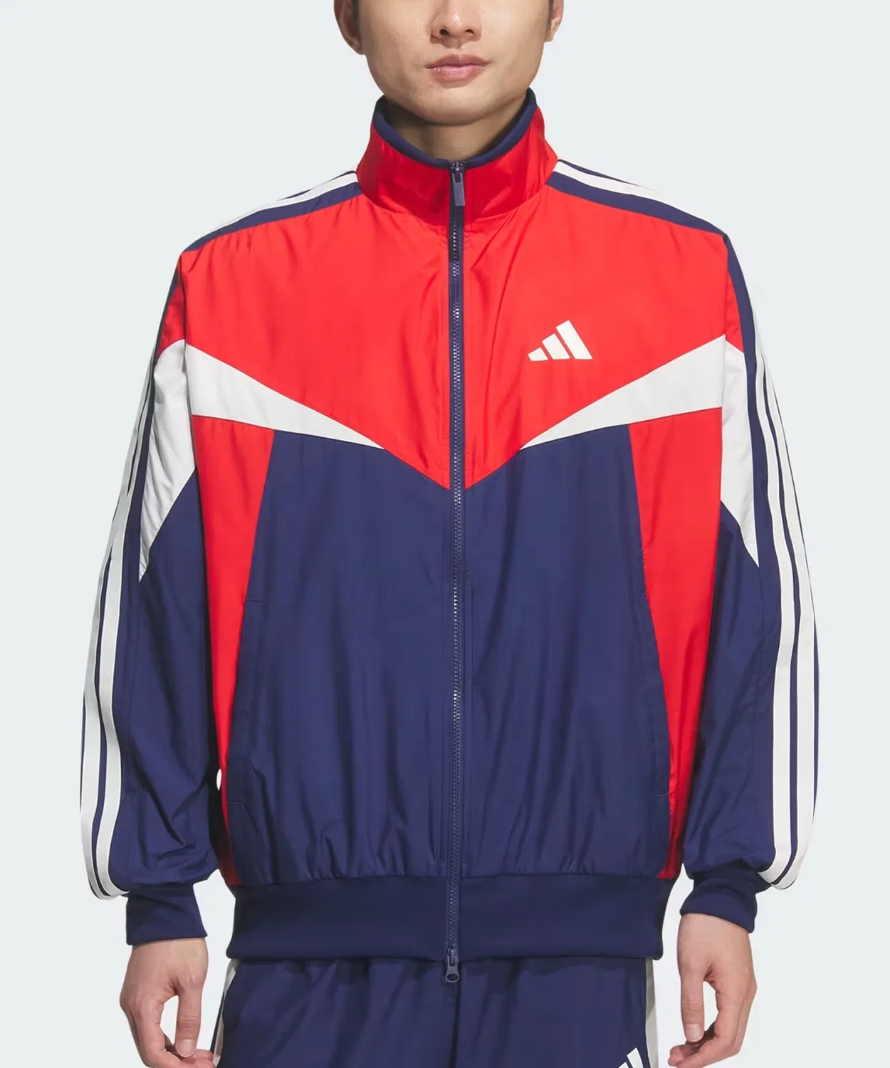 Ветровка мужская/женская adidas Must Have Loose Fit Color Block Mesh Lining, тёмно-синяя