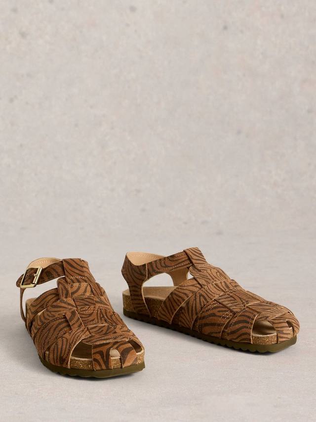Хетти замшевые сандалии Fisherman с ортопедической стелькой White Stuff, Brown/Multi — фото 4