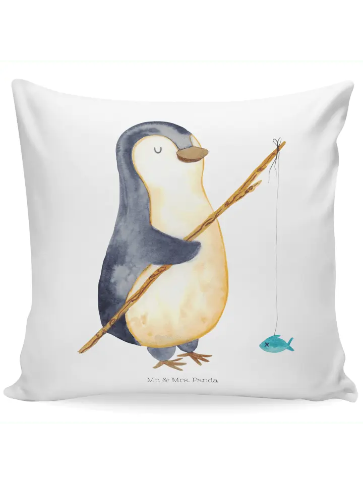 

Подушка Mr & Mrs Panda 40x40 Pinguin Angler, белый