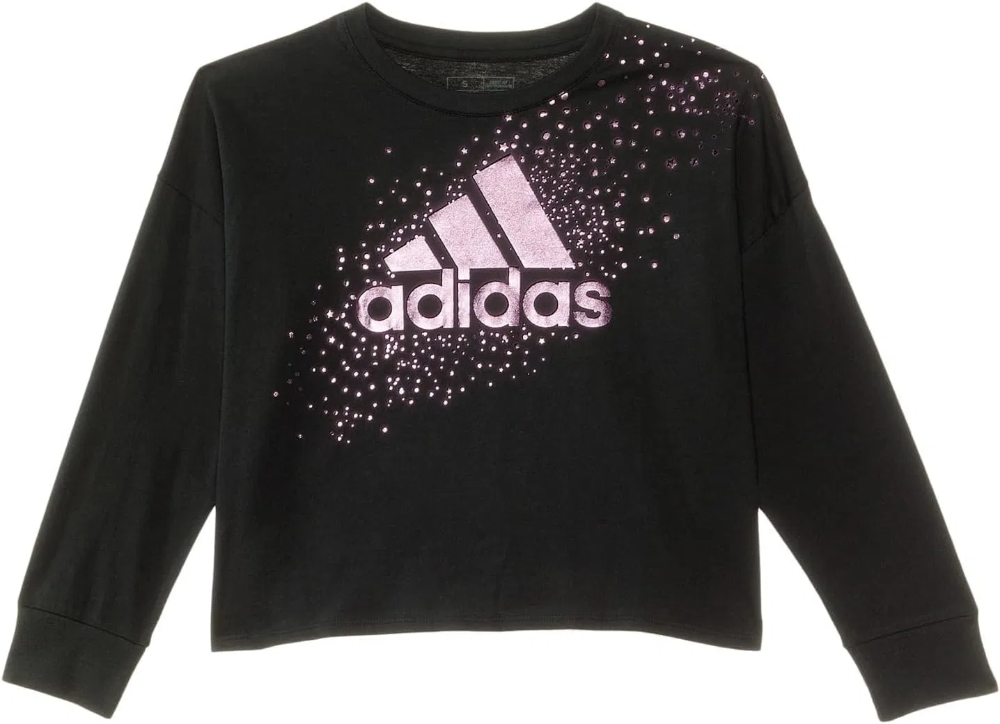 Футболка с длинным рукавом adidas, черный/фиолетовый