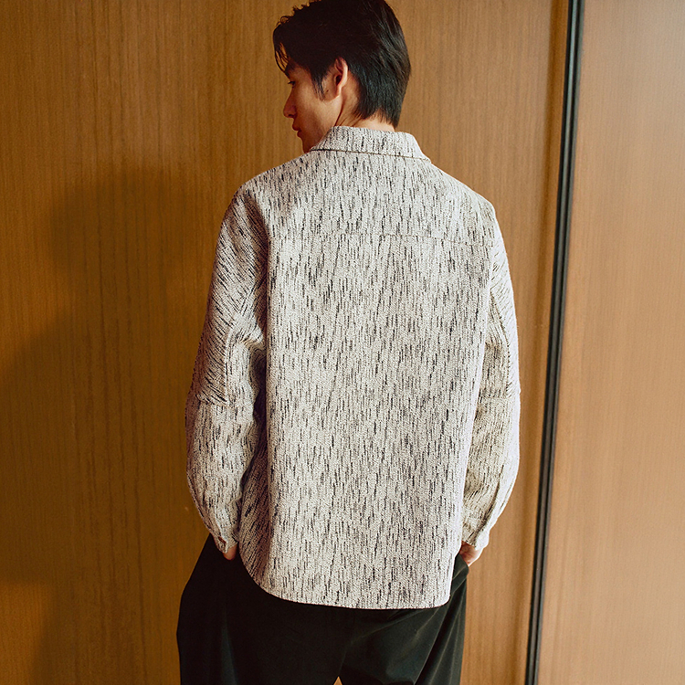 

PEACEBIRD MEN Рубашка мужская Mist White 1 Lapel Moderate