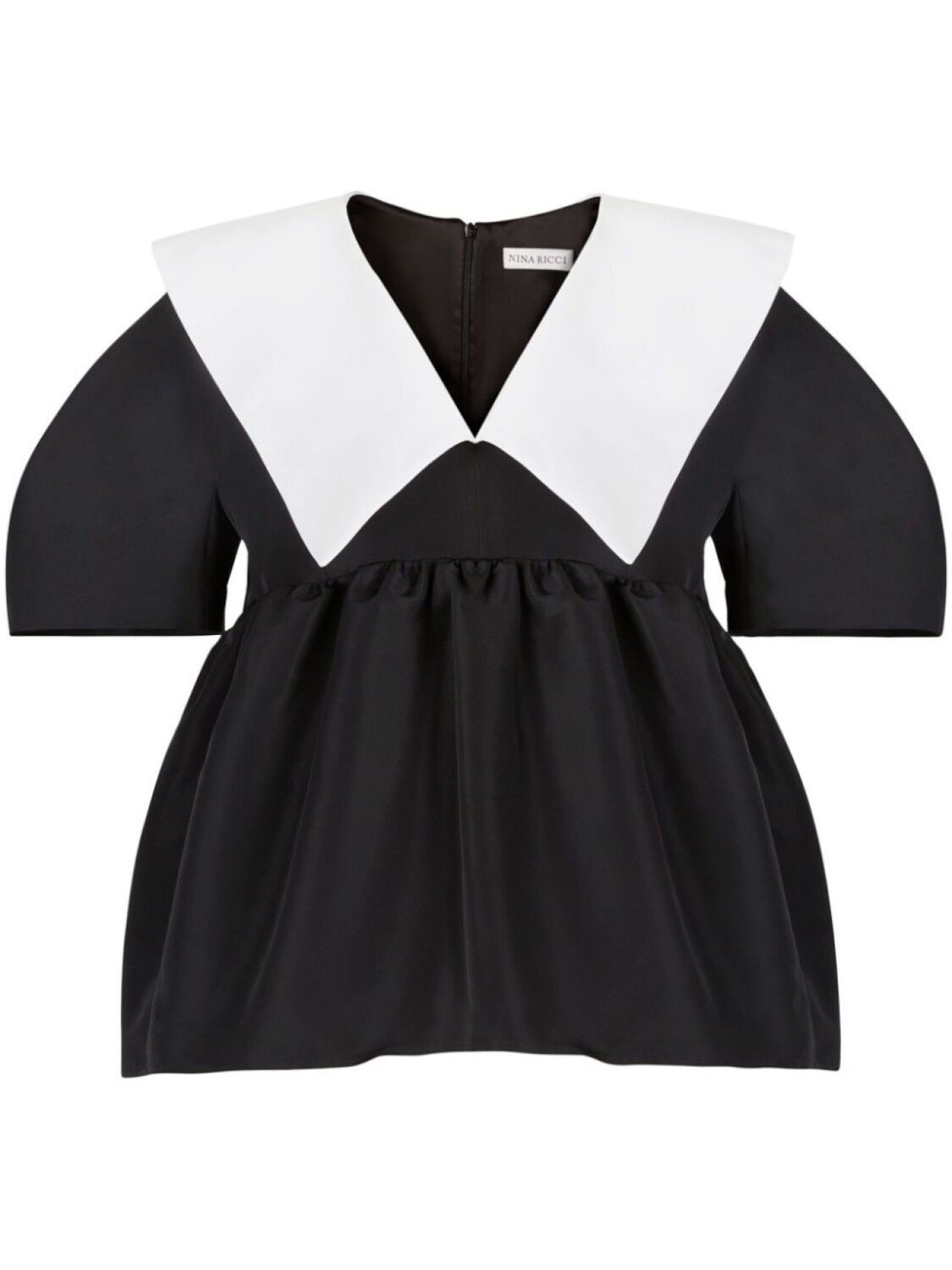 

Nina Ricci топ Taffeta с V-образным вырезом, черный