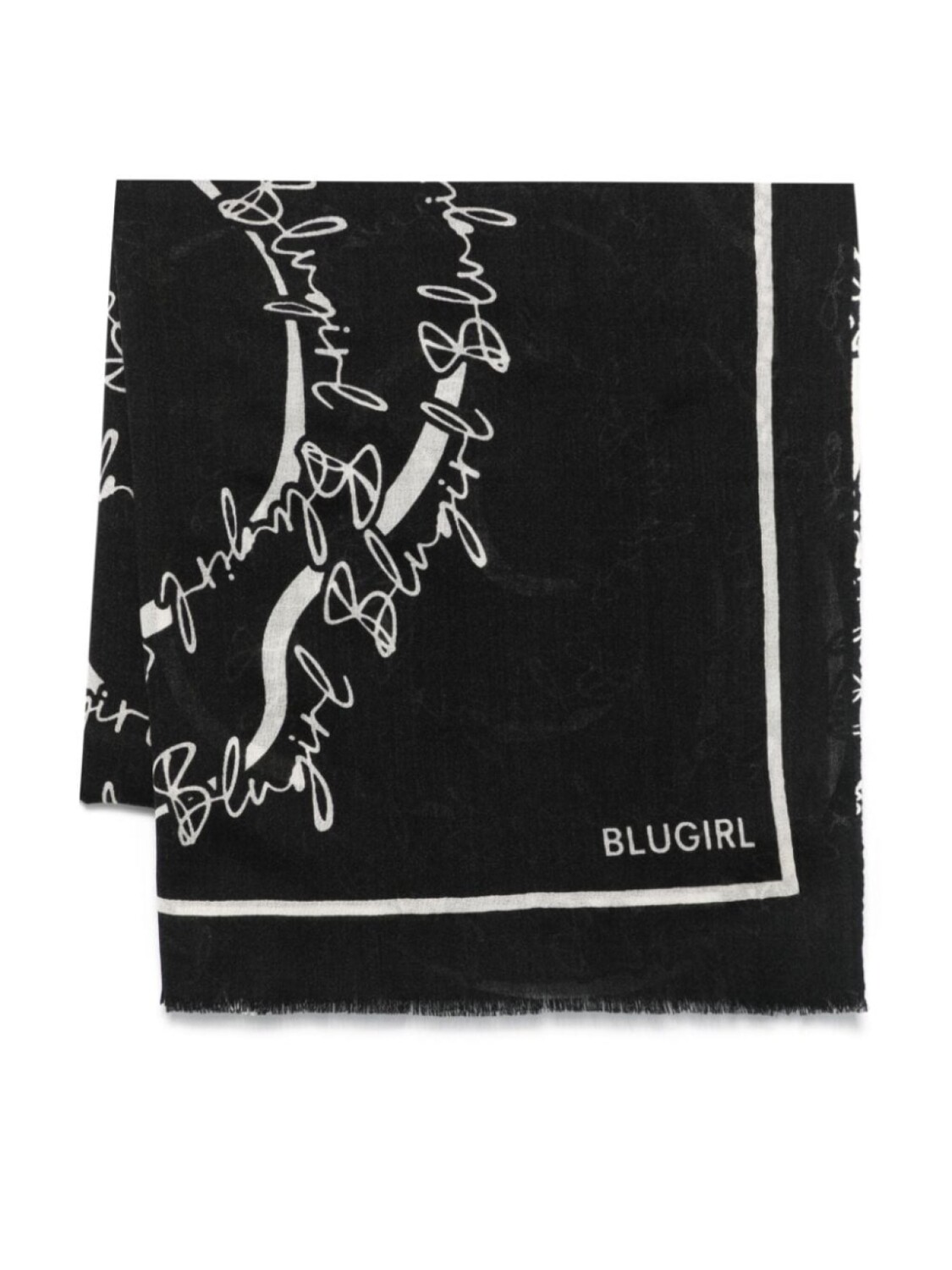 

Blugirl шарф с логотипом, черный