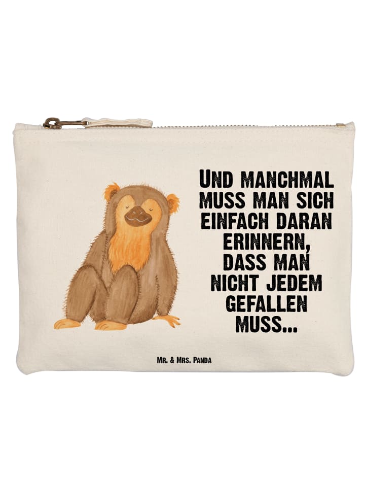 

Mr. & Mrs. Panda Сумка для туалетных принадлежностей в виде обезьянки с надписью, выполненной белым цветом