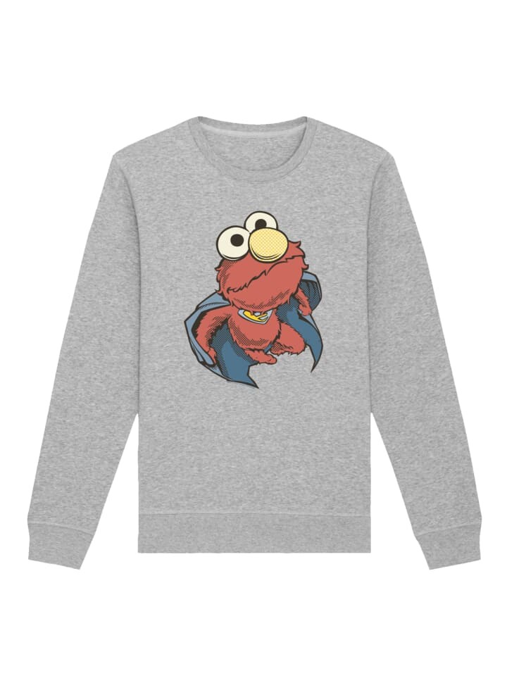 

Толстовка F4NT4STIC Sweatshirt Sesamstraße Elmo Superhero, пятнистый серый