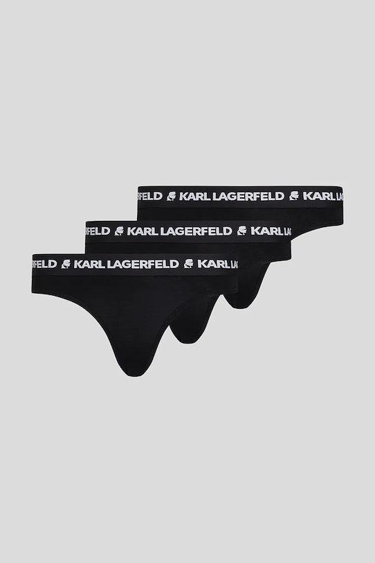 

Хлопковые трусики 3 шт Karl Lagerfeld, черный