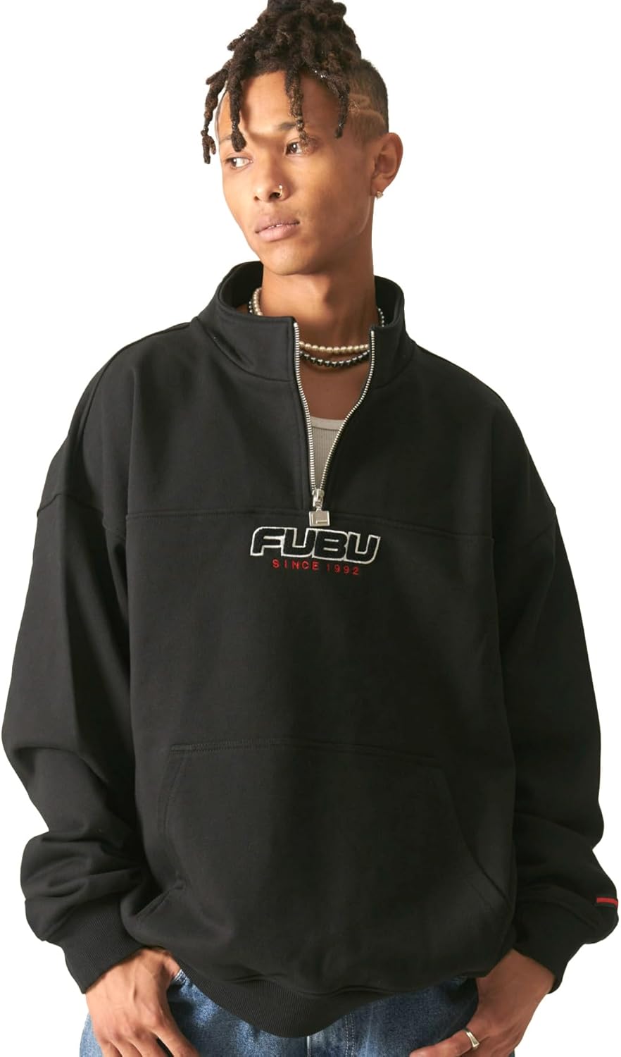 

Толстовка FUBU, на флисовой подкладке, с длинным рукавом, с логотипом бренда, свободного кроя, в американском стиле, выберите свой дизайн, fubu-24fw-tops, унисекс, для взрослых, черный