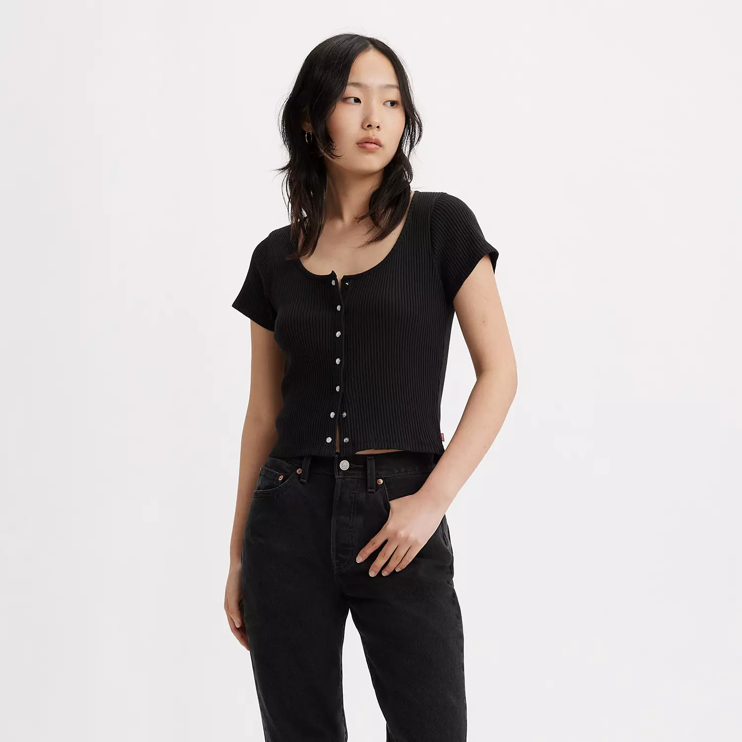 

Топ Britt с застежкой спереди Levi's, цвет Caviar - Black