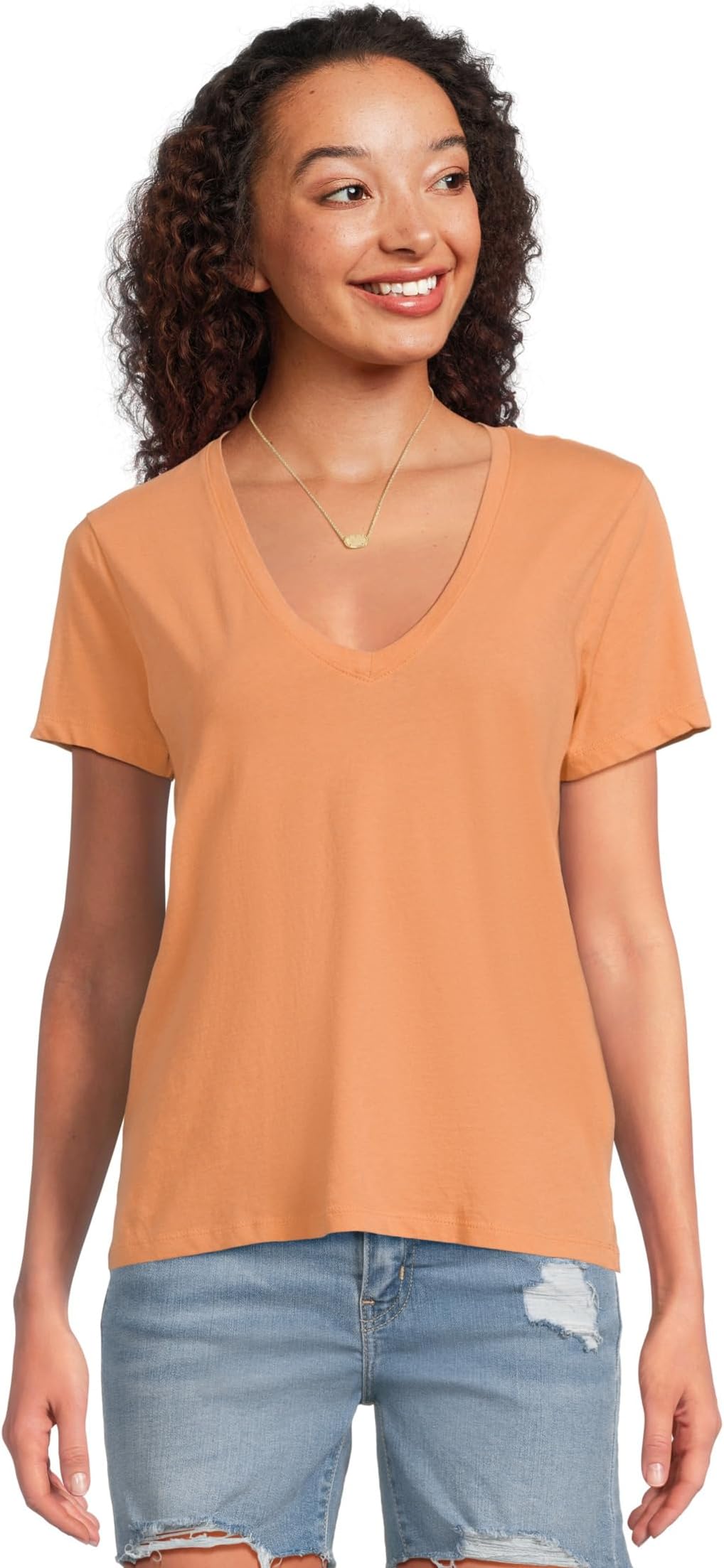 

Футболка Madewell Northside V-Neck Tee, Faded Sunset