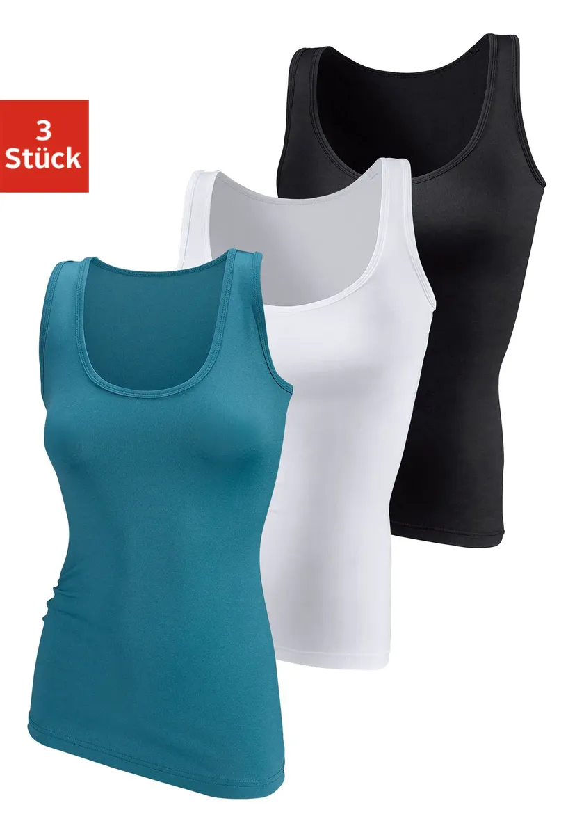 

Майка Vivance active (3 шт.), из мягкой микрофибры, майка, майка, белый