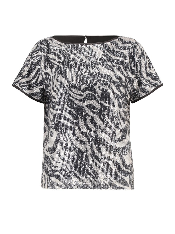 

Блуза BETTY & CO Schlupfbluse mit Pailletten, цвет Black-Nature