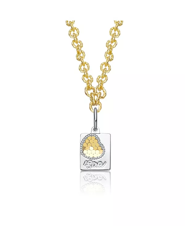 

Ожерелье с кулоном в виде армейского жетона «Безграничная любовь» Rachel Glauber, gold