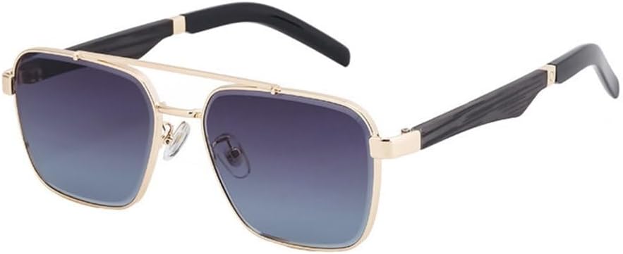 

Большие овальные солнцезащитные очки для мужчин и женщин, роскошные солнцезащитные очки в стиле панк с металлической оправой, защита от УФ-излучения UV400 LVTFCO, Gold Blue