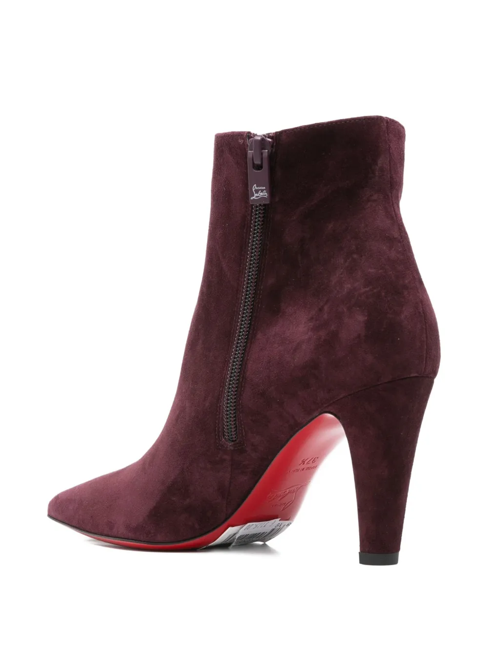 Ботильоны с заостренным носком Christian Louboutin, красный — фото 3