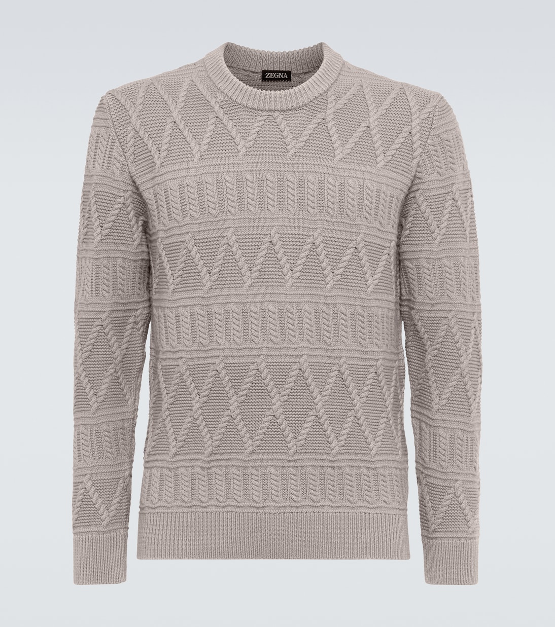 

Аранский шерстяной свитер Zegna, Light taupe