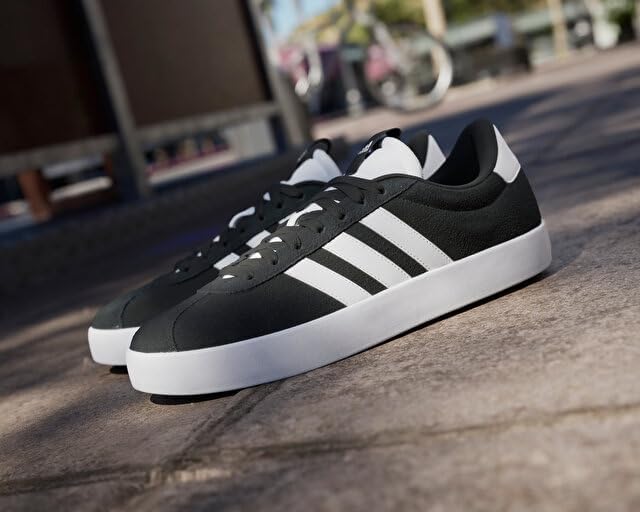 Мужские кроссовки Adidas VL Court, белый/черный — фото 3