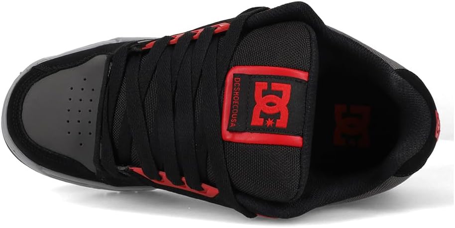 Мужские кеды DC Stag низкие для скейта Dc Shoes, черный/красный/серый — фото 2
