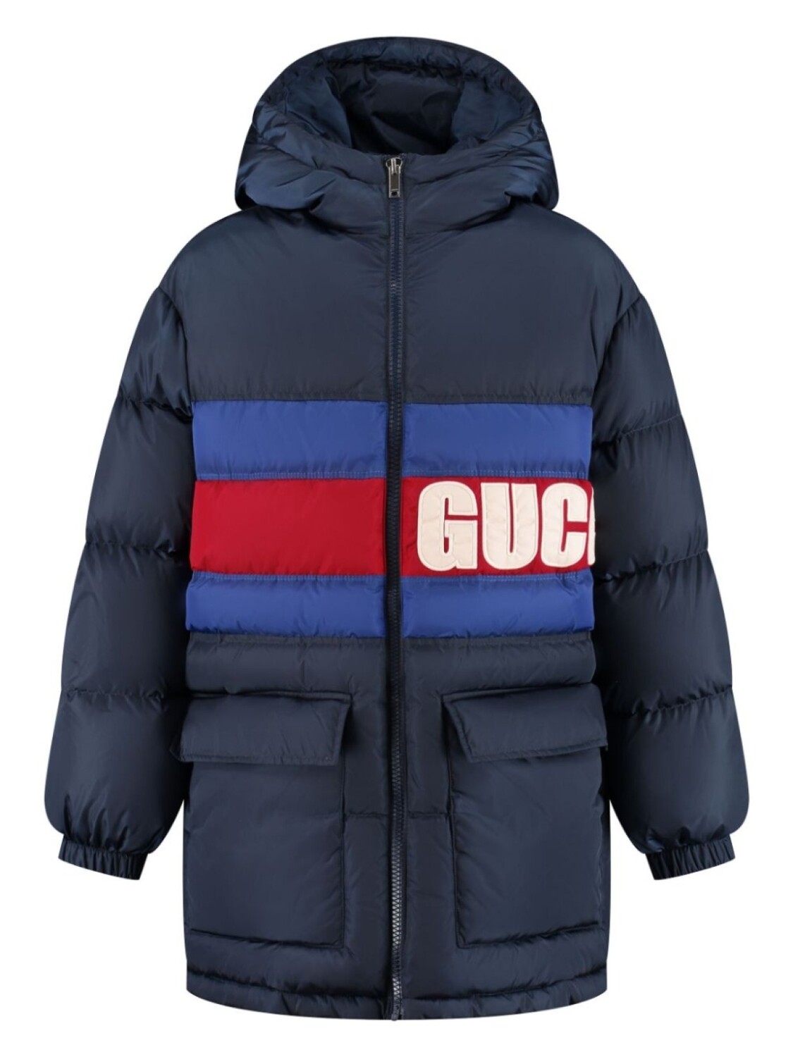 

Пальто с капюшоном Gucci Kids, синий