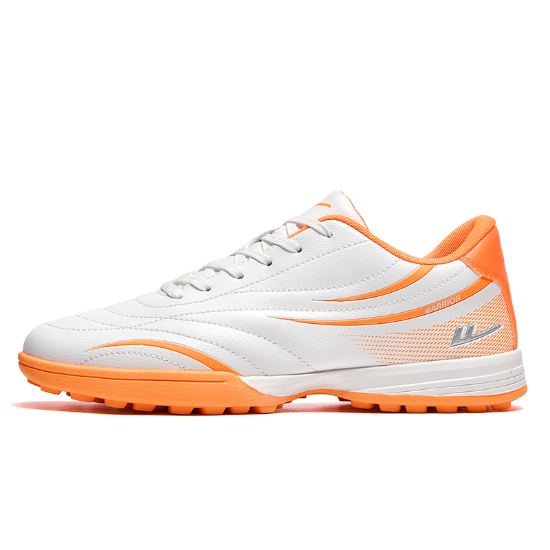 

WARRIOR Унисекс футбольные бутсы низкие белые с оранжевым, цвет White Orange