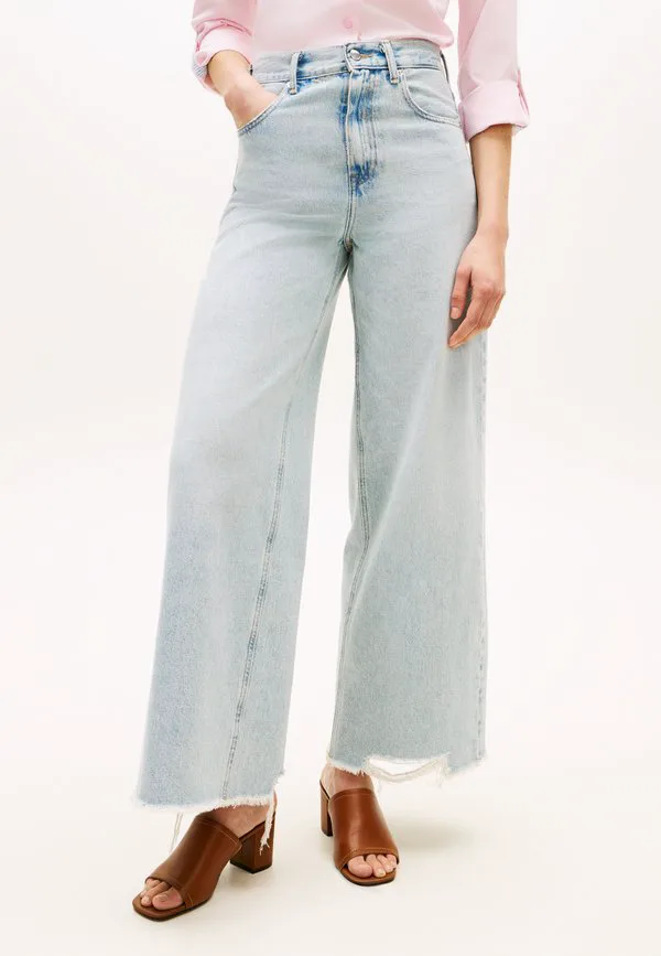 Джинсы с высокой посадкой и широкими штанинами в стиле 70-х Tommy Hilfiger, Light Blue Denim