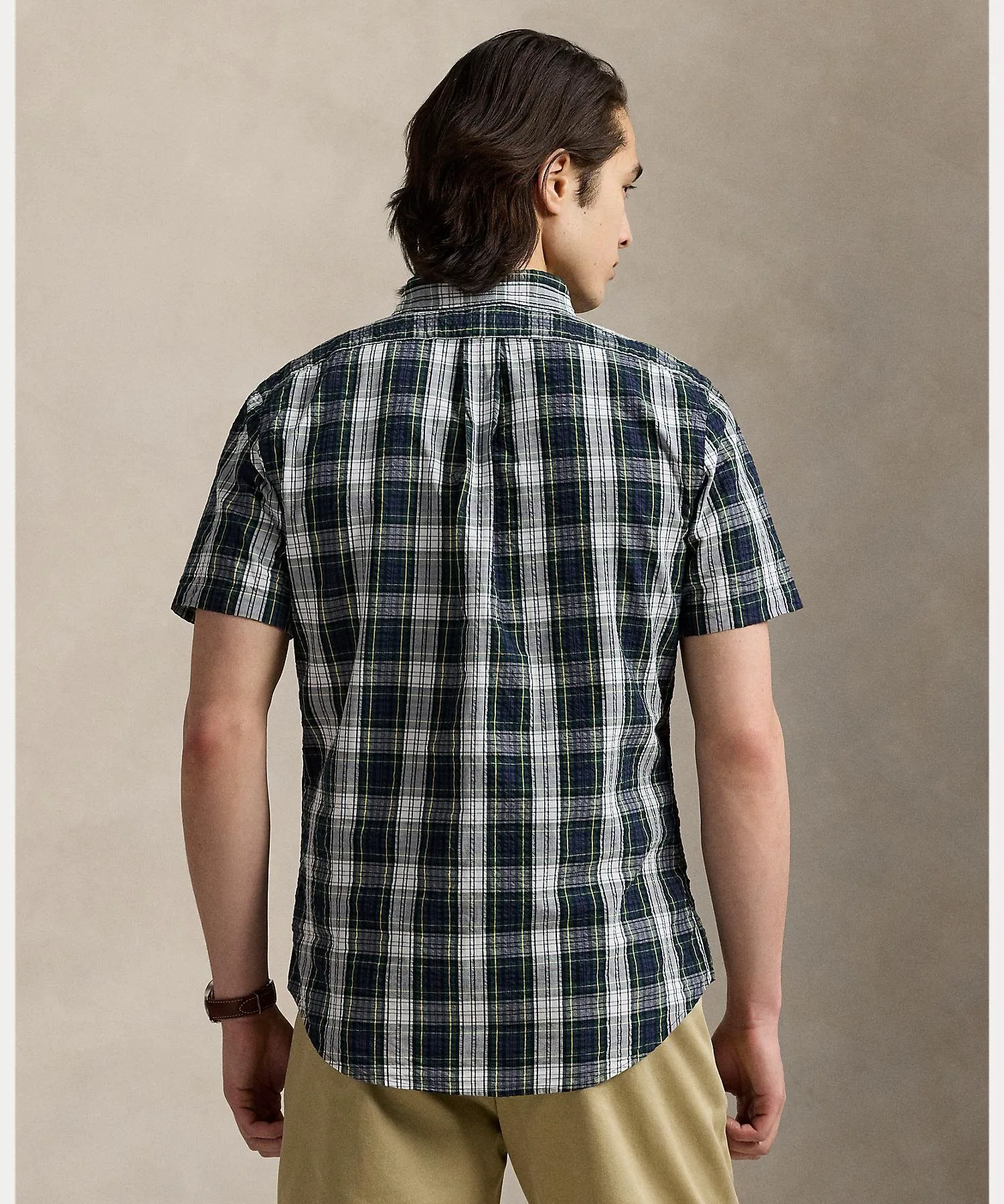 Классическая клетчатая рубашка из жатой ткани Polo Ralph Lauren, 999 Multicolor — фото 4