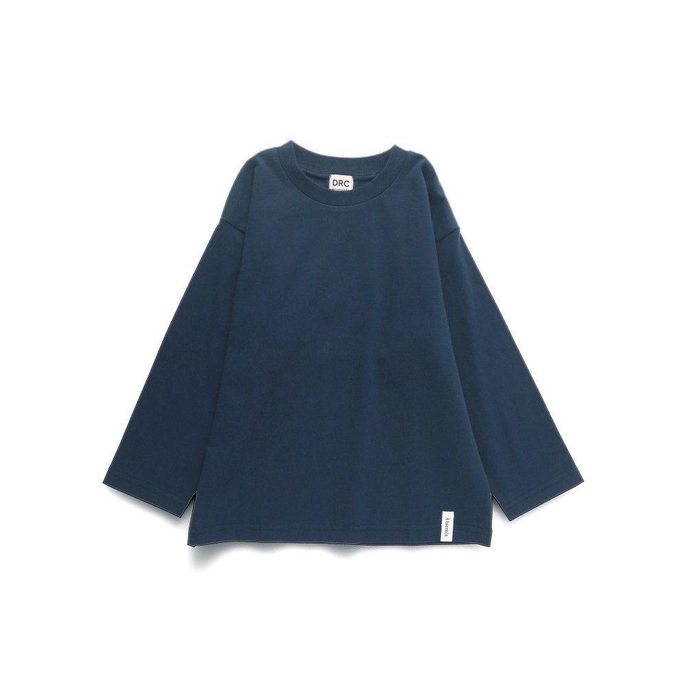 Однотонная футболка с длинными рукавами в полоску Branshes, 22_Navy Blue — фото 2