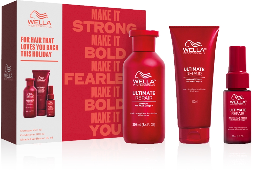 

Подарочный набор Ultimate Repair Set для поврежденных и окрашенных волос Wella Professionals, 3 шт
