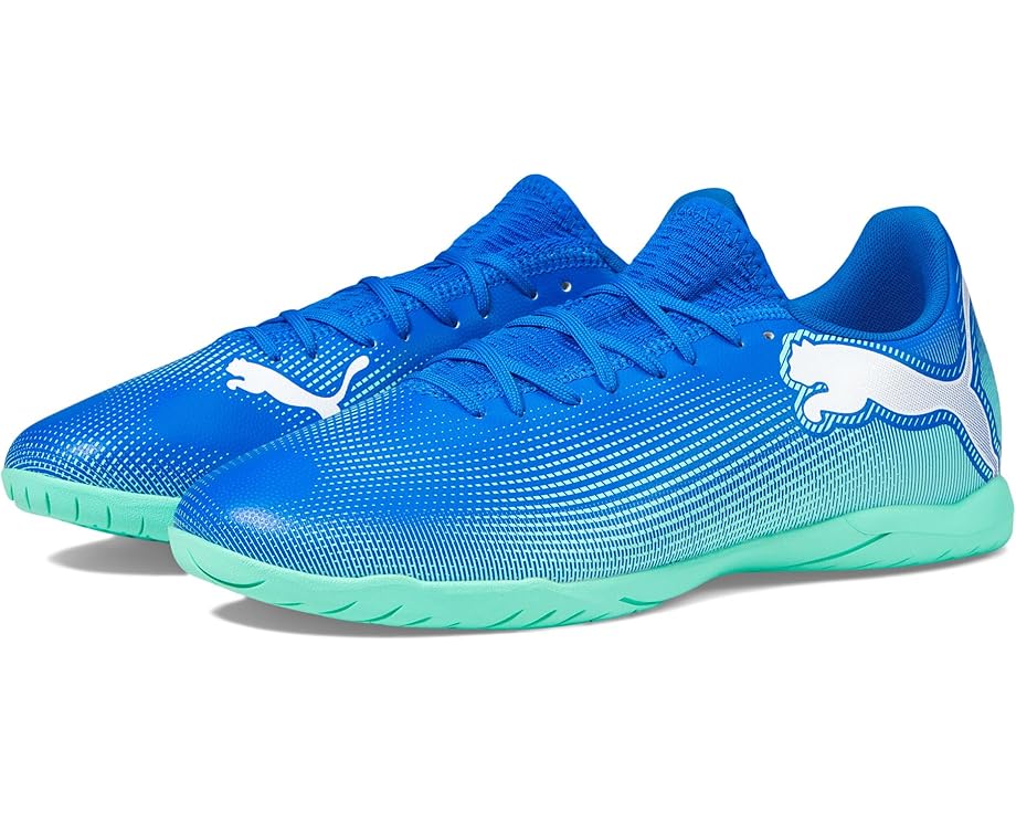 

Кроссовки PUMA Future 7 Play Indoor Training Soccer Cleats, цвет Hyperlink Blue-Mint-Puma White