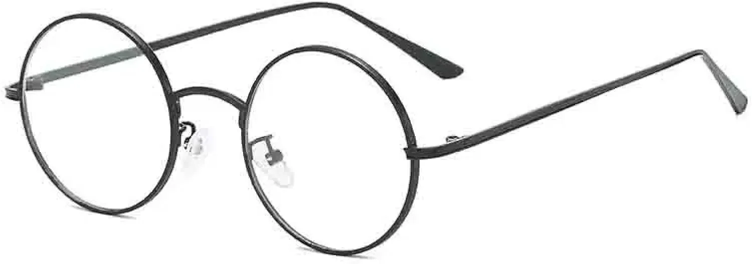 

Модные роскошные круглые солнцезащитные очки для женщин и мужчин в винтажном стиле для активного отдыха с защитой от УФ-излучения UV400 TOIPASTN, Black Clear