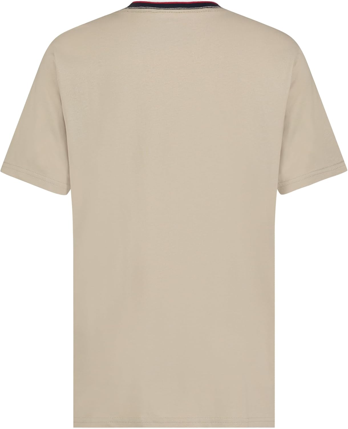 Футболка Tommy Hilfiger YD Ringer с коротким рукавом и круглым вырезом для мальчиков, мягкая, удобная, свободного кроя, Sandalwood — фото 2
