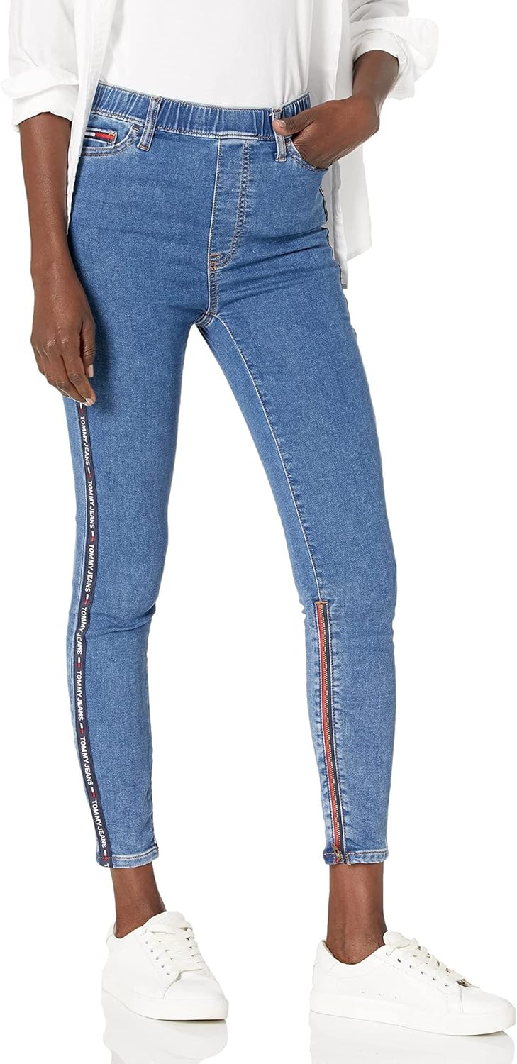 

Женские адаптивные леггинсы Tommy Hilfiger с петлями для подтягивания, Medium Stone Wash