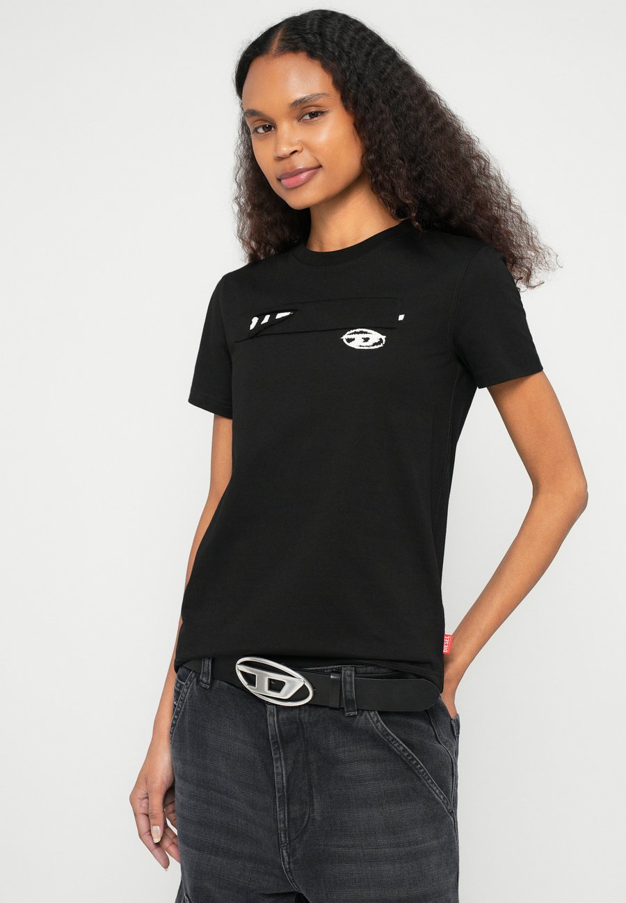 Футболка Diesel Print T-shirt, Black — фото 4